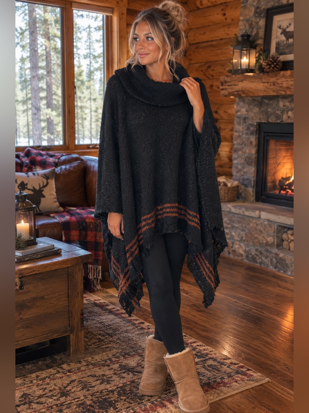 Anthropologie wooden ships poncho
